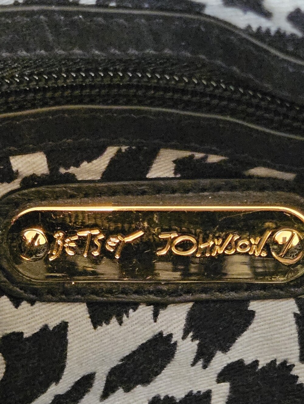 Betsey Johnson Genuine Leather Black Studded Tassel Clutch - Picture 3 of 7